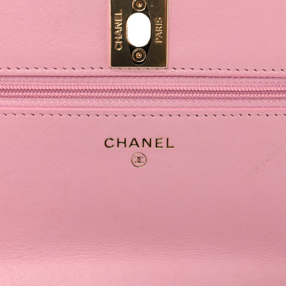 Chanel Lambskin Quilted Trendy CC Wallet On Chain WOC Pink 6 of 13
