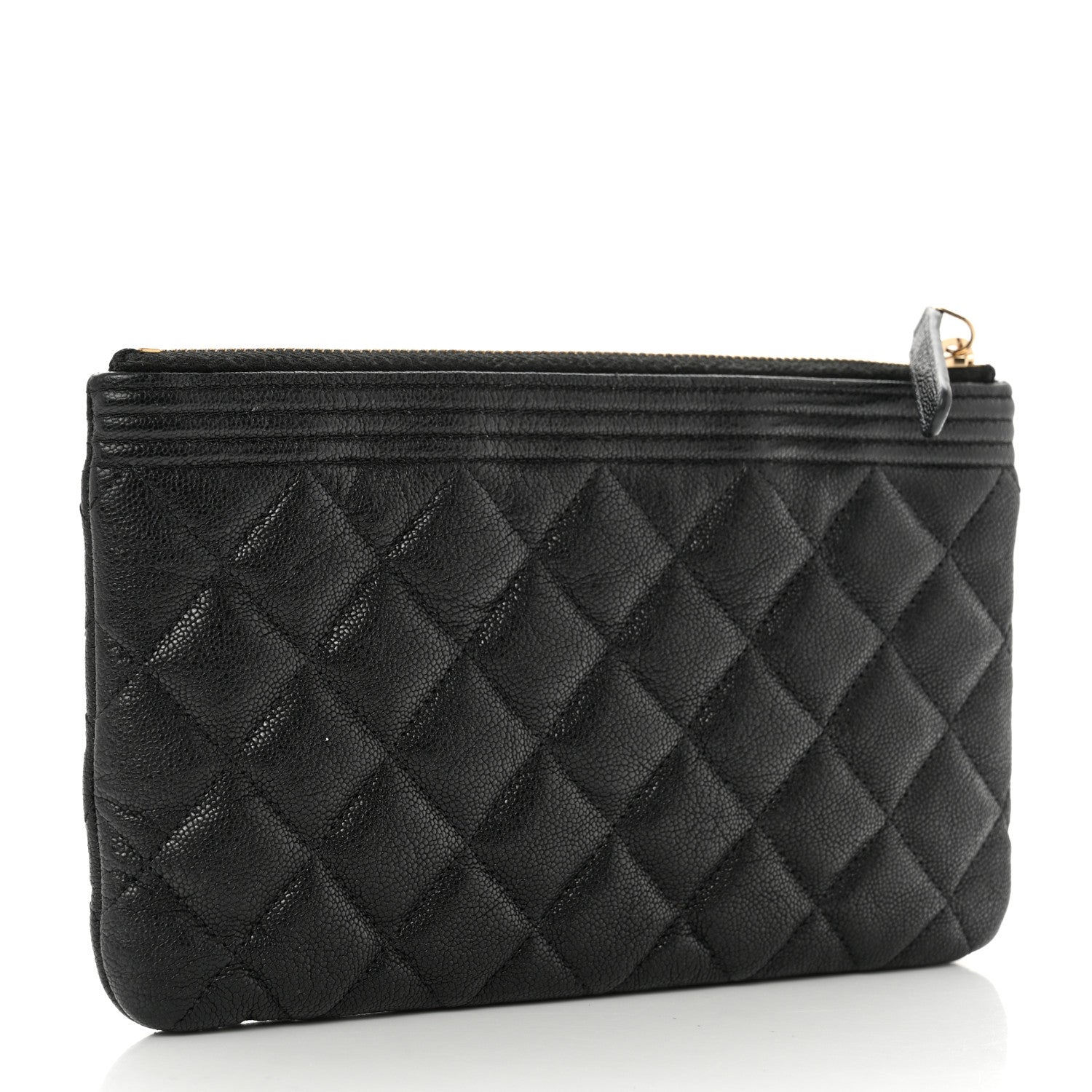 Chanel Caviar Quilted Small Boy Cosmetic Case Black 3 of 9