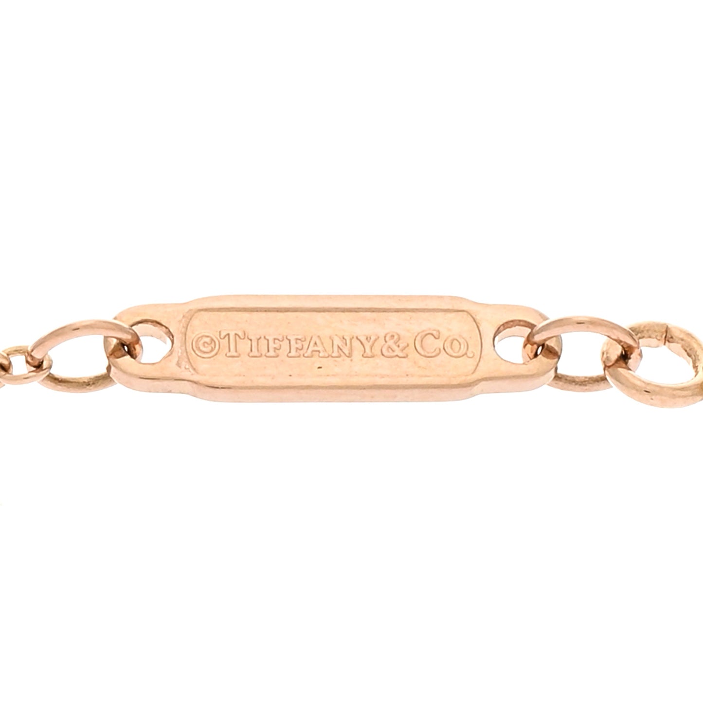 18K Rose Gold Diamond Mini T Smile Pendant Necklace