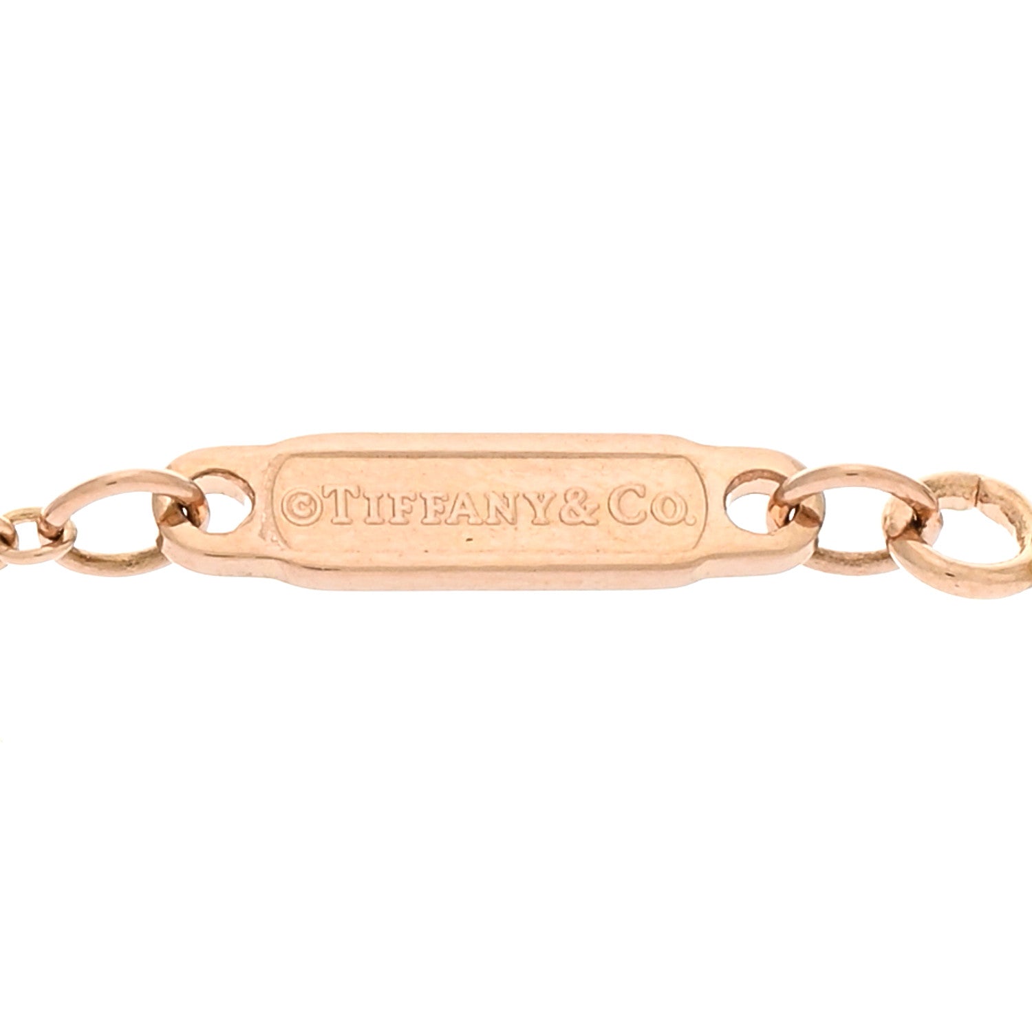 Tiffany 18K Rose Gold Diamond Mini T Smile Pendant Necklace 4 of 4