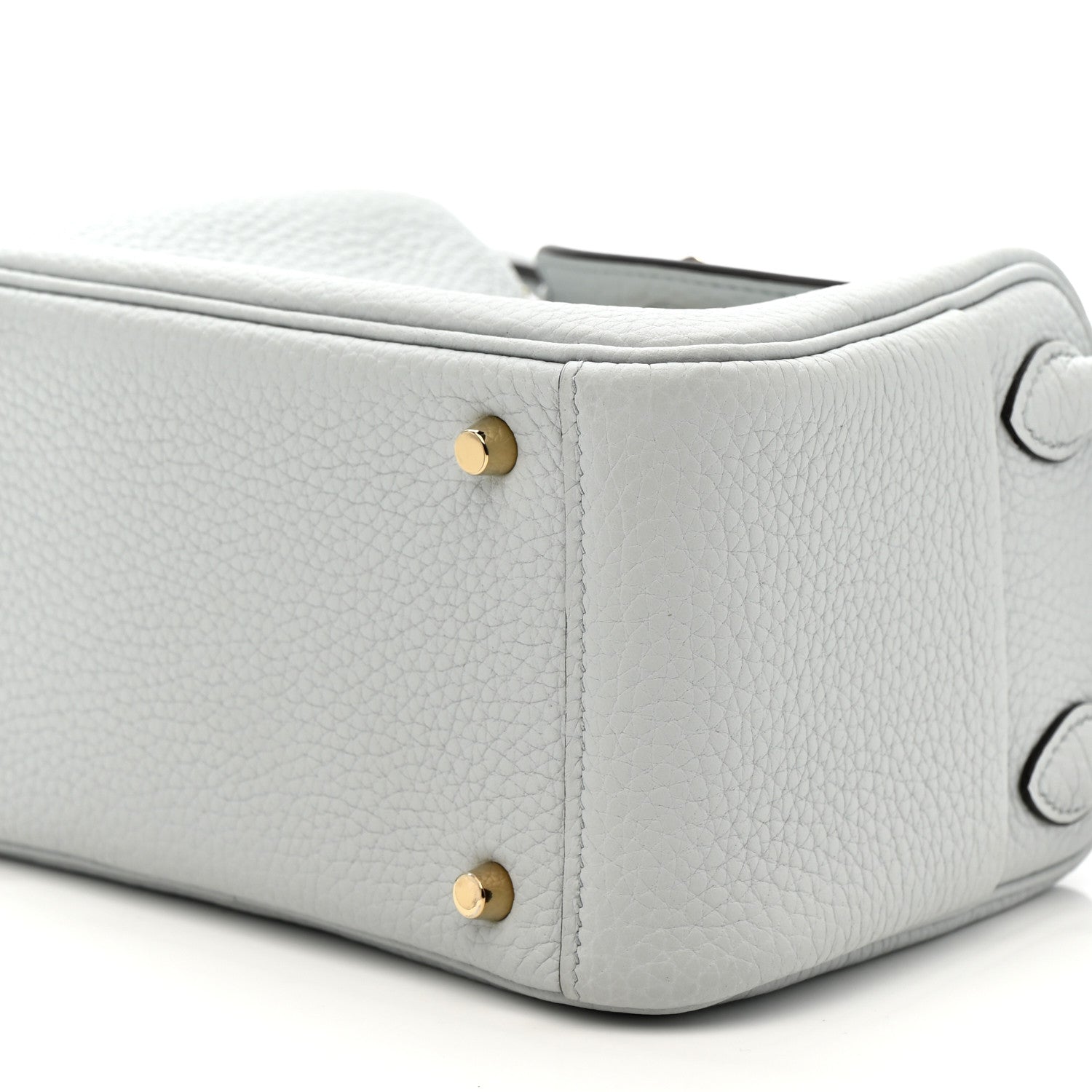 Hermes Taurillon Clemence Mini Lindy 20 Bleu Pale 10 of 10