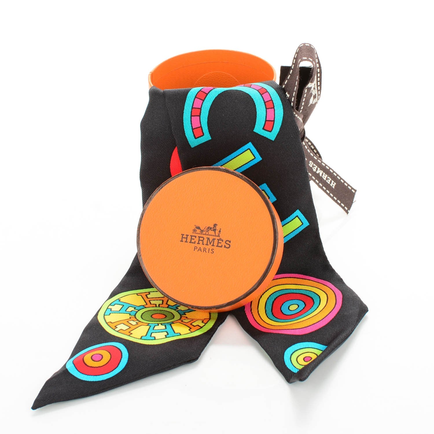 Hermes Silk Tohu Bohu Twilly Noir Multicolor 6 of 6