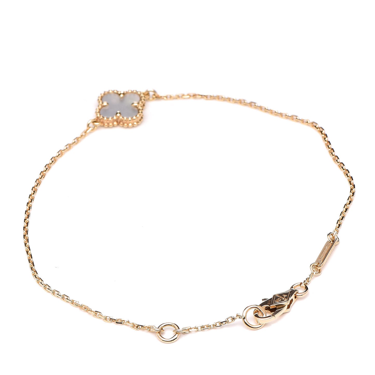 18K Yellow Gold Mother of Pearl Sweet Alhambra Bracelet