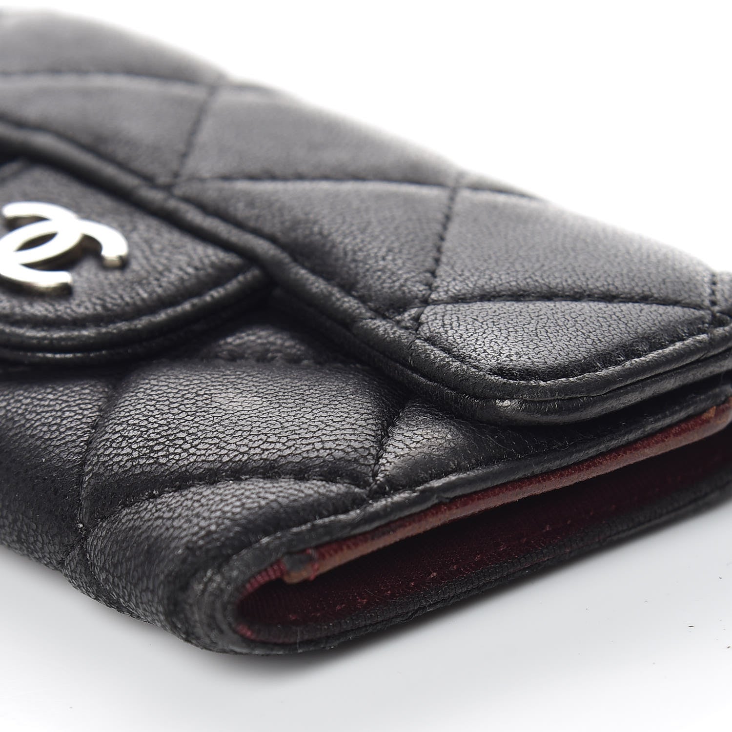 Chanel Lambskin Quilted 6 Key Holder Black 12 of 18