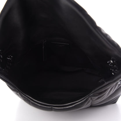 Saint Laurent Lambskin Quilted Medium Loulou Puffer Monogram Chain Satchel Black 5 of 10
