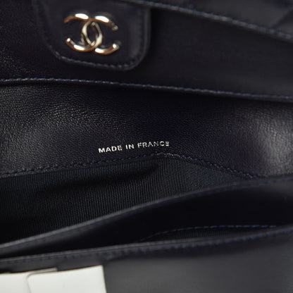 Chanel Lambskin Quilted Large Flap Wallet Navy 8 of 8