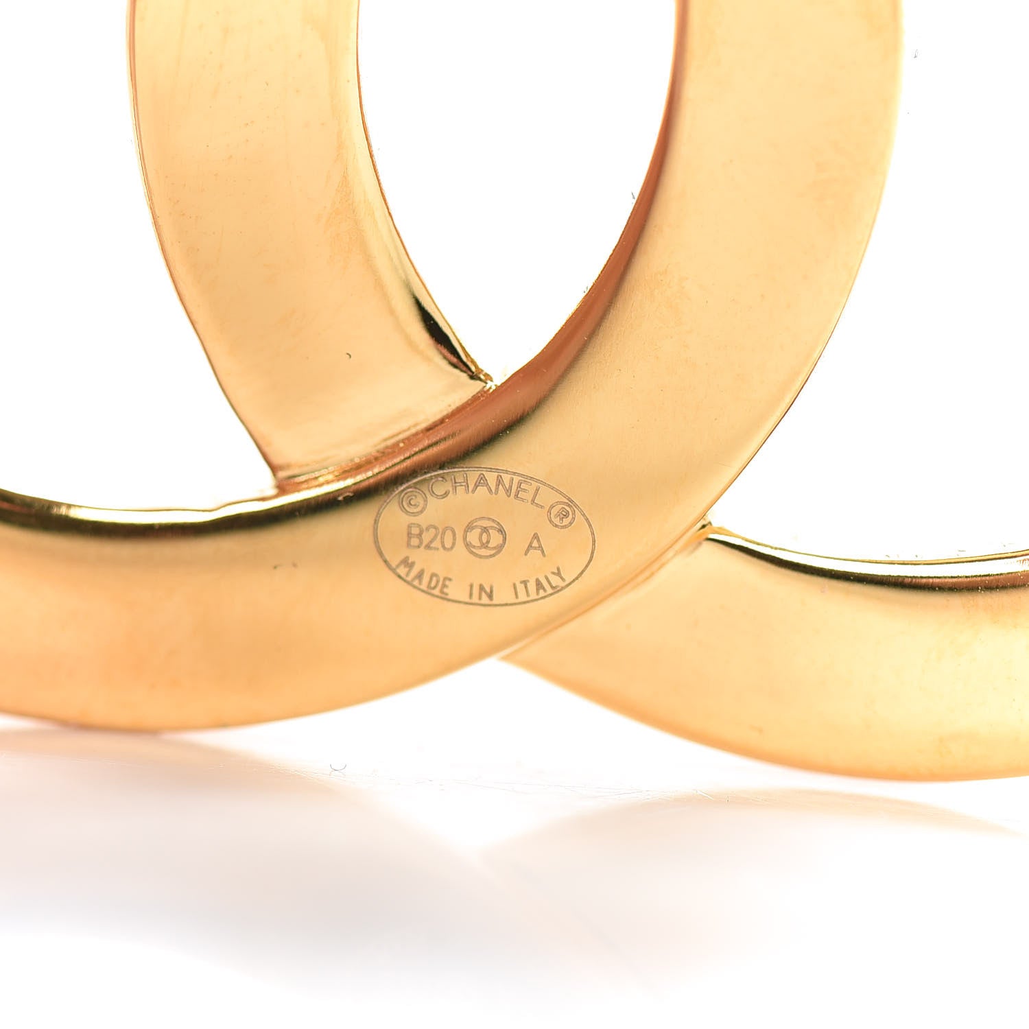 Chanel Metal Paris Button CC Large Brooch Gold 4 of 5