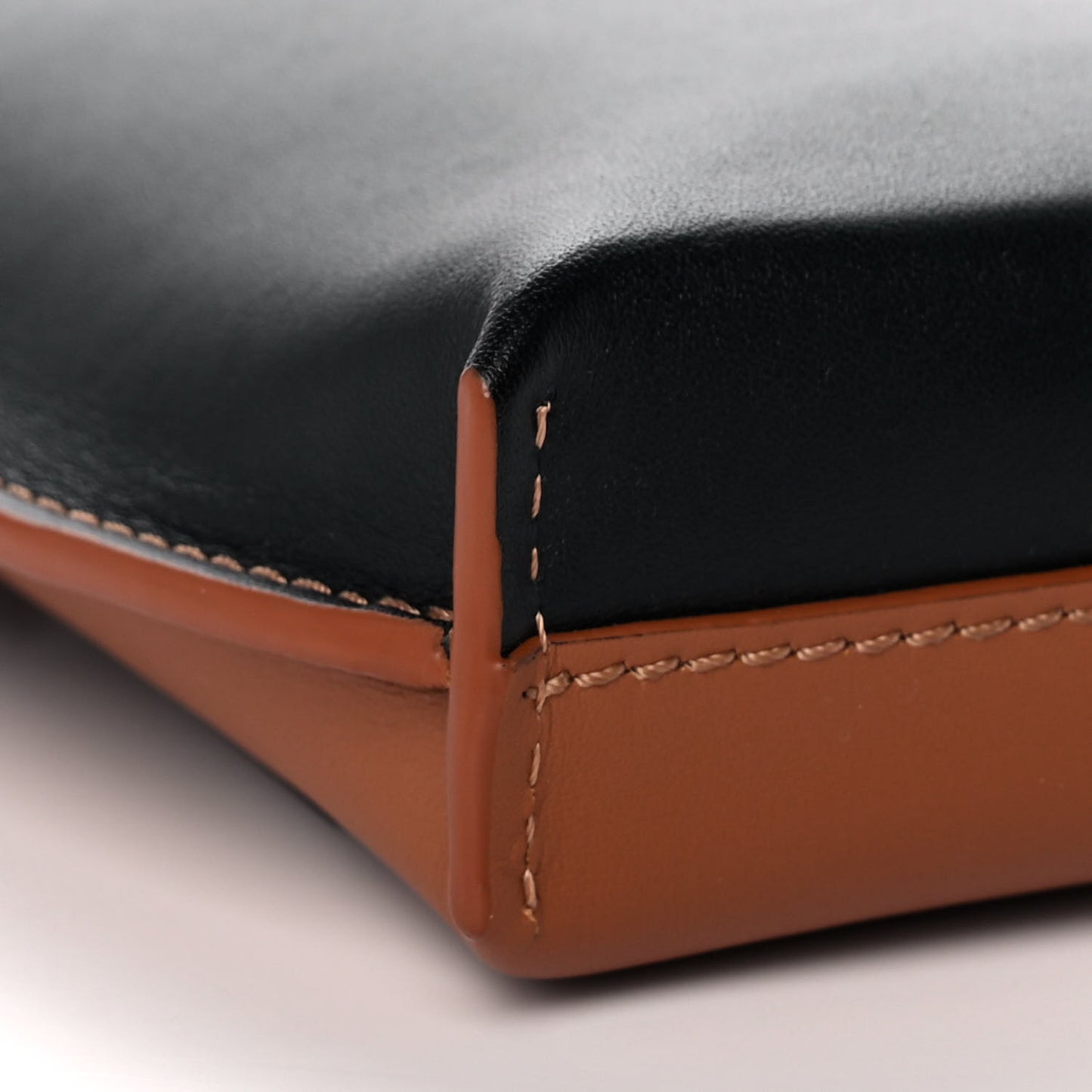 Smooth Calfskin Mini Gate Pocket Black Tan