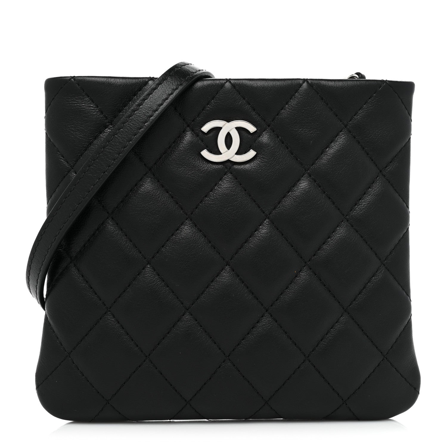 Chanel Lambskin Quilted Crossbody Black 1 of 9