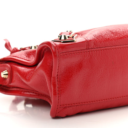 Balenciaga Chevre Gold Metallic Edge Hardware Mini City Rouge Grenade 8 of 11