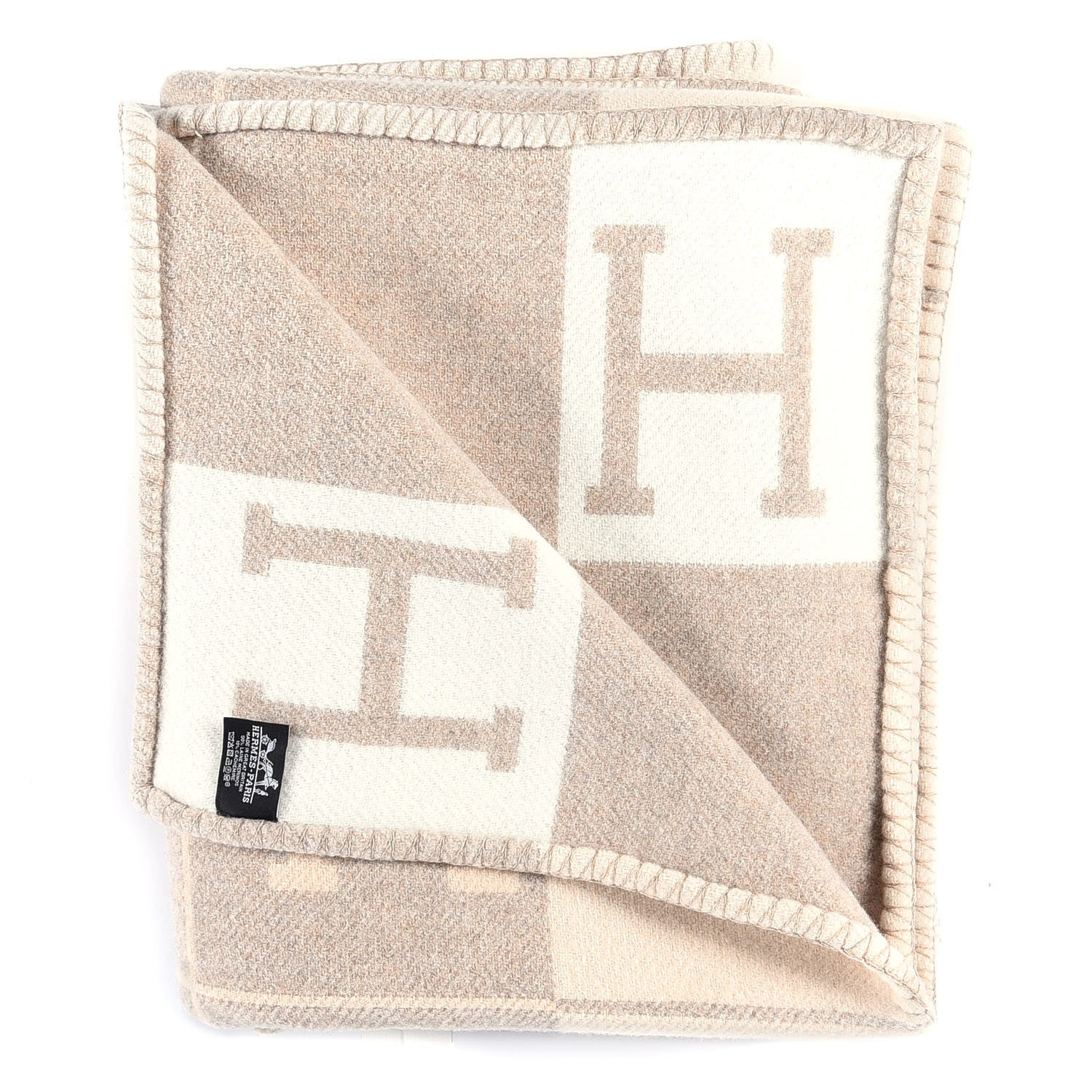 Hermes Wool Cashmere Avalon III Blanket Coco Camomille 2 of 3