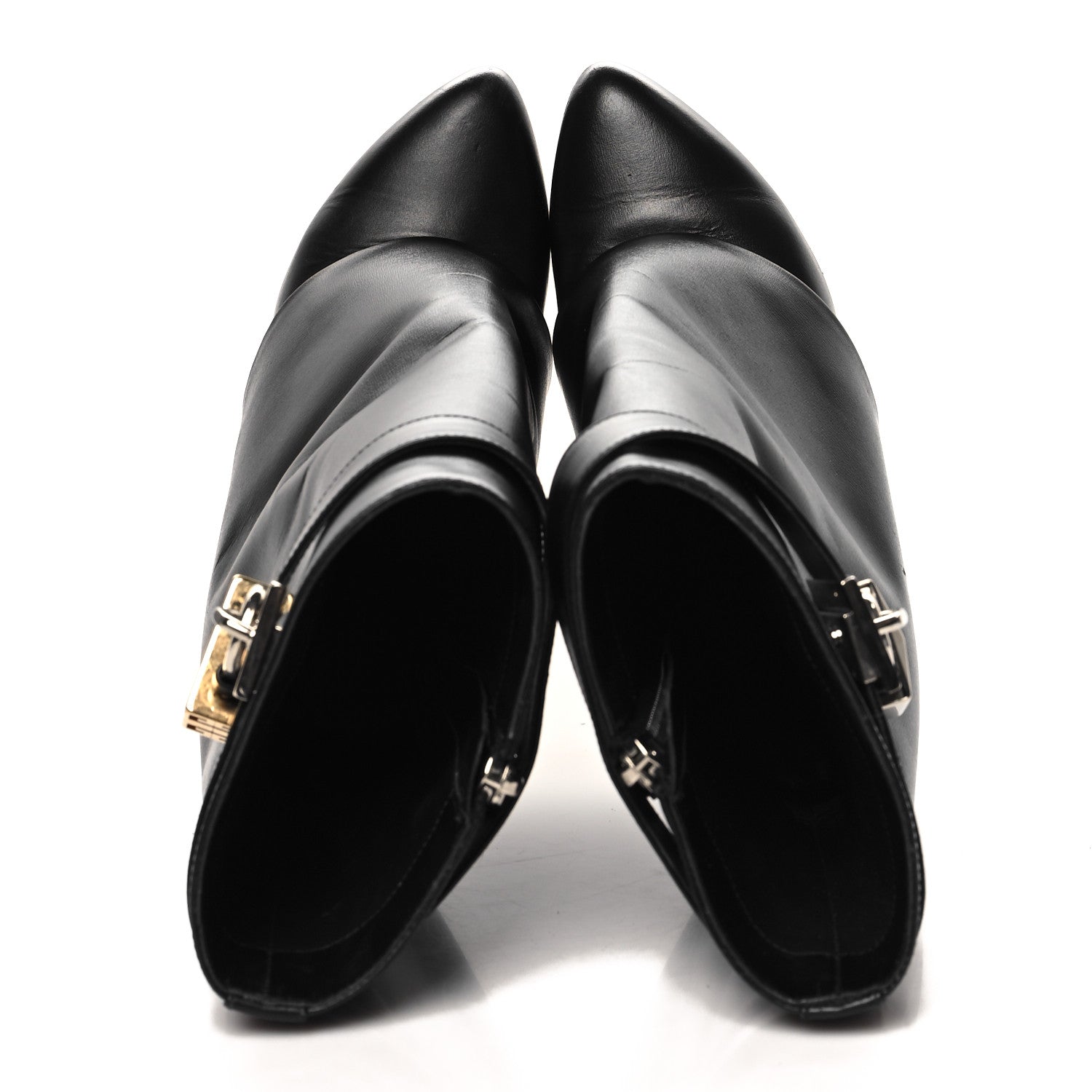 Givenchy Calfskin Shark Lock Ankle Boots 36 Black 1686729