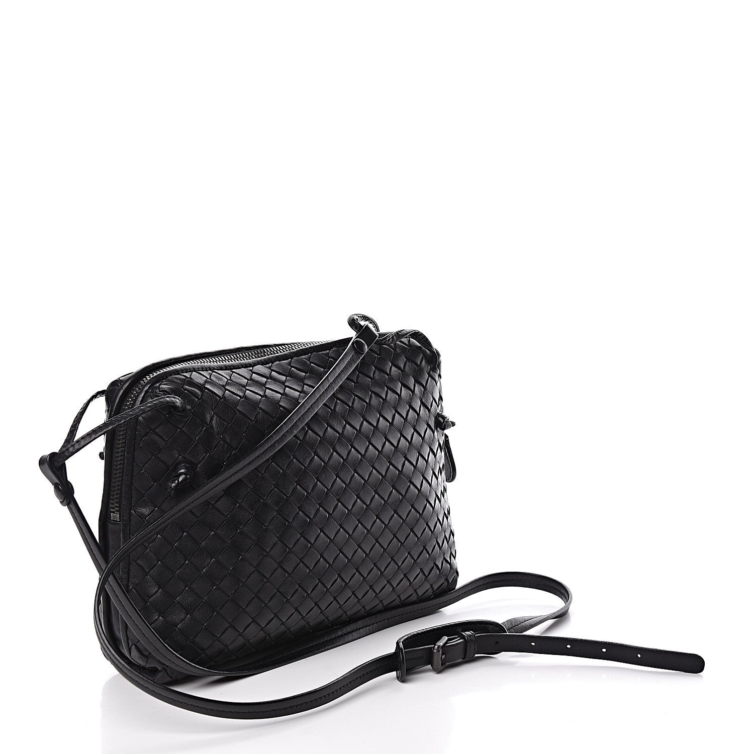 Bottega Veneta Nappa Intrecciato Pillow Crossbody Messenger Black 3 of 12