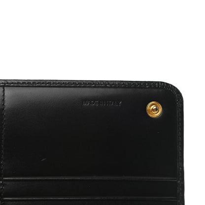Prada City Calf Metal Continental Flap Wallet Black 7 of 12