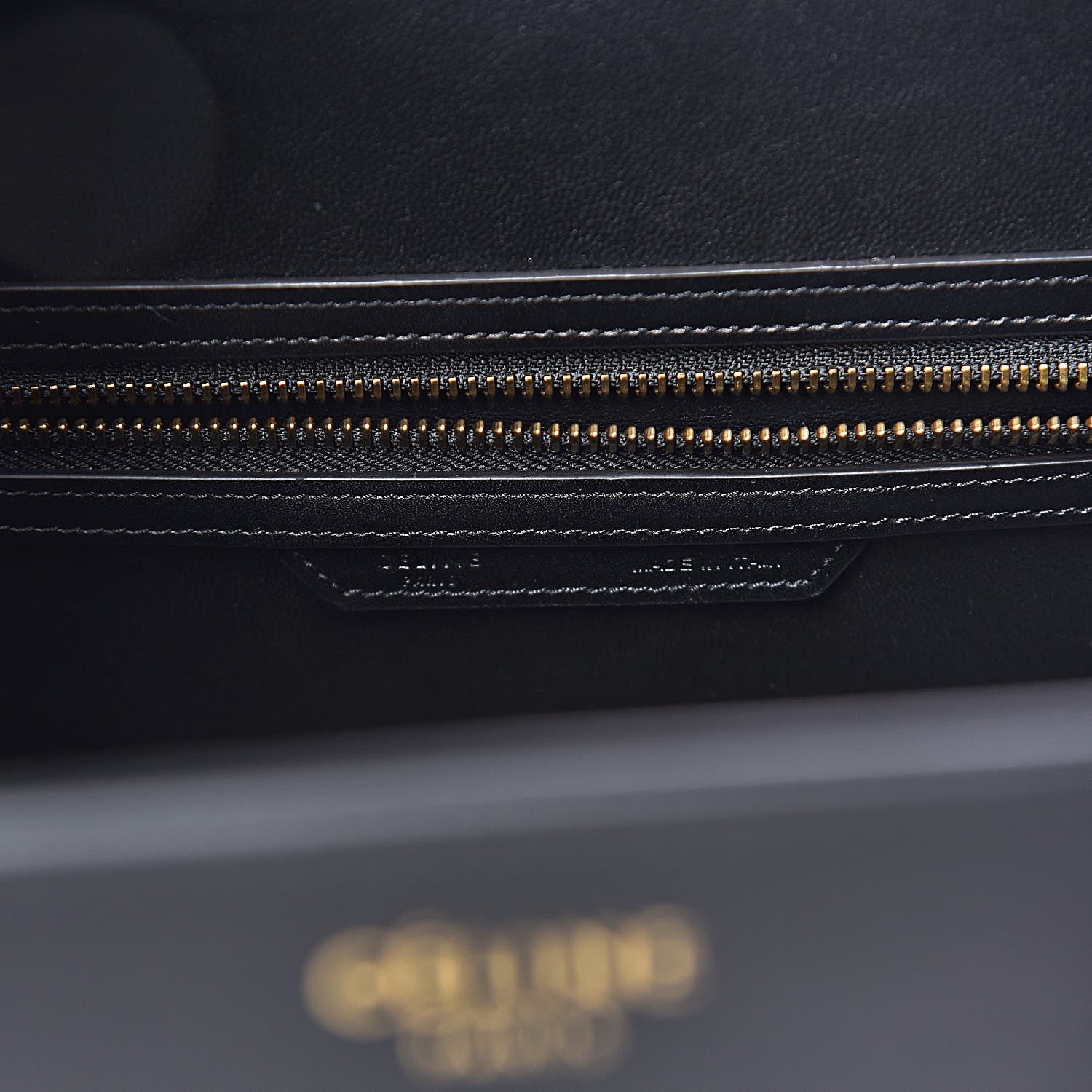 Celine Bullhide Calfskin Mini Bi-Color Luggage Black White 6 of 17