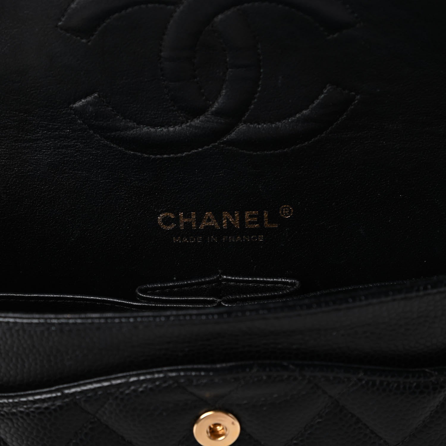 Chanel Caviar Quilted Medium Double Flap Black 8 of 10