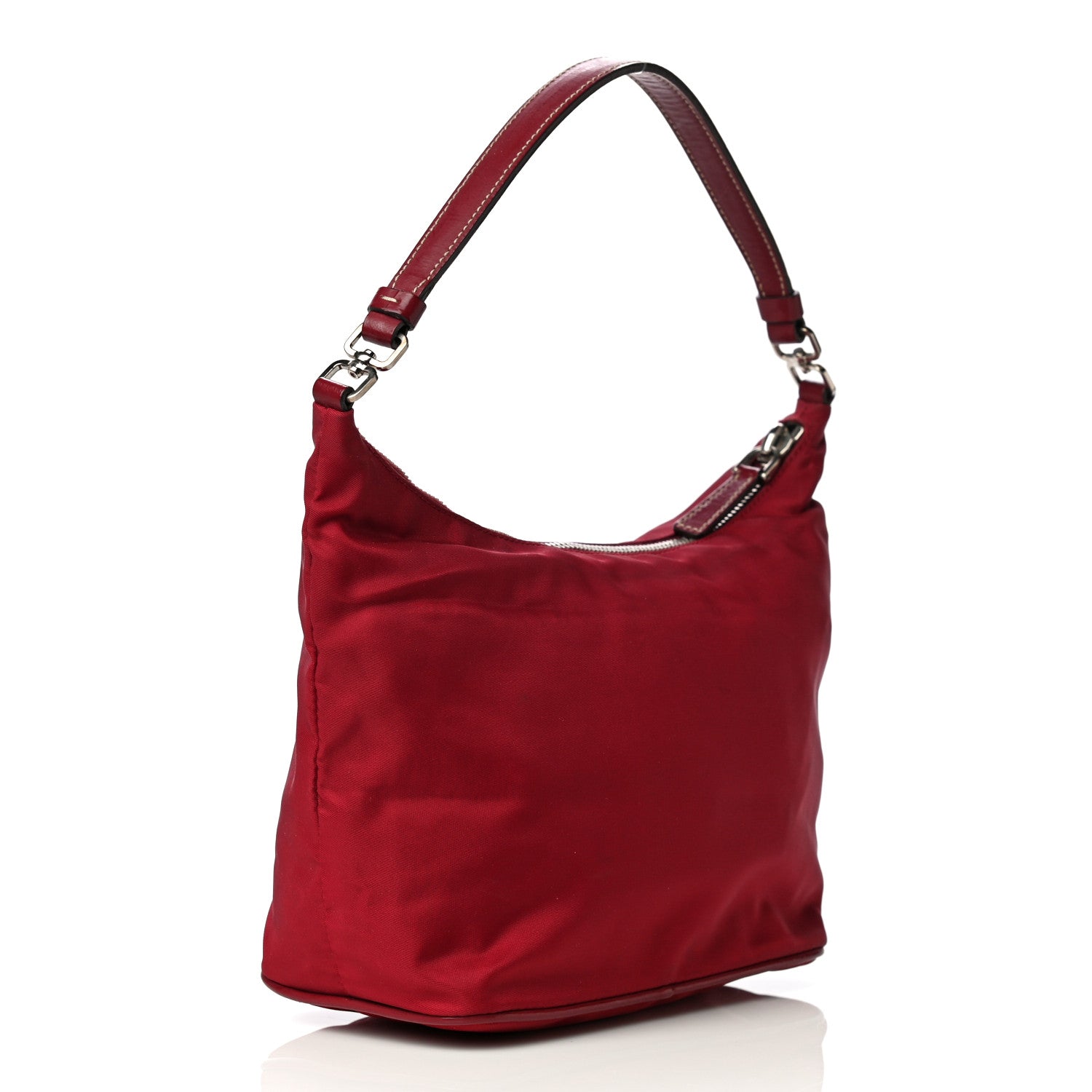 Prada Tessuto Nylon Small Shoulder Bag Red 2 of 16