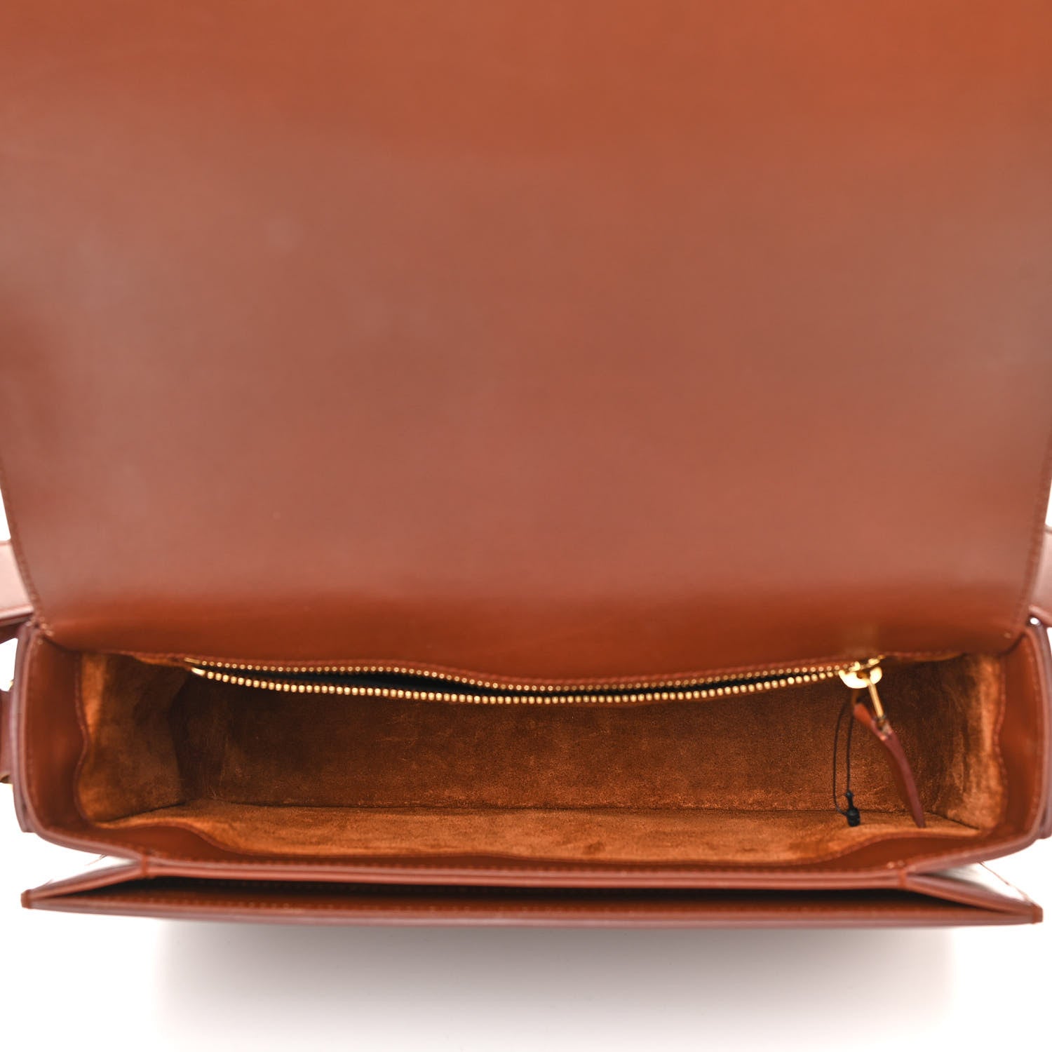 Saint Laurent Smooth Calfskin Medium Classic Monogram Universite Bag Brown 4 of 12
