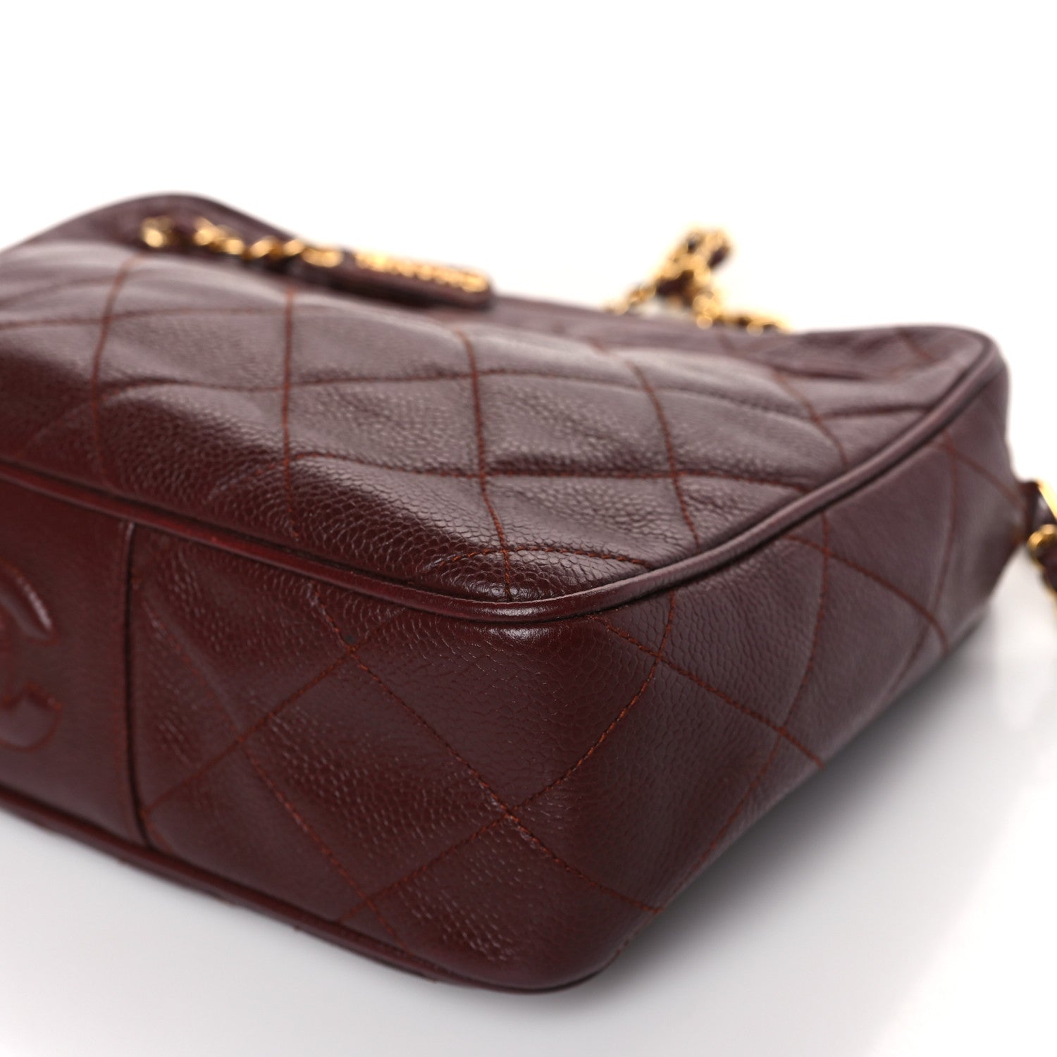 Chanel Caviar Quilted Camera Case Burgundy 8 of 8
