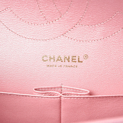 Chanel Iridescent Caviar Quilted Jumbo Double Flap Rose Pink 8 of 9