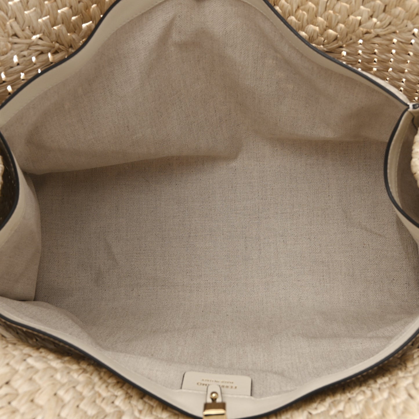 Raffia XL Studio Box Tote Natural