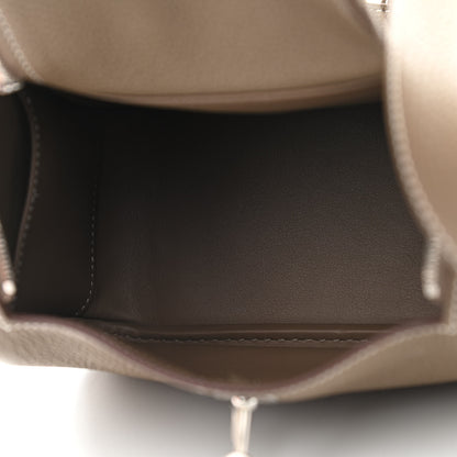 Hermes Taurillon Clemence Mini Lindy 20 Etoupe 5 of 11