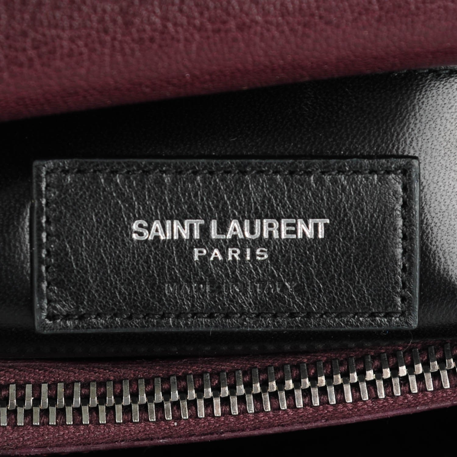 Saint Laurent Sheepskin Matelasse Chevron Monogram Medium College Bag Amaranto 6 of 7