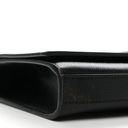 Saint Laurent Grain De Poudre Monogram Cassandre Clutch Black 8 of 11