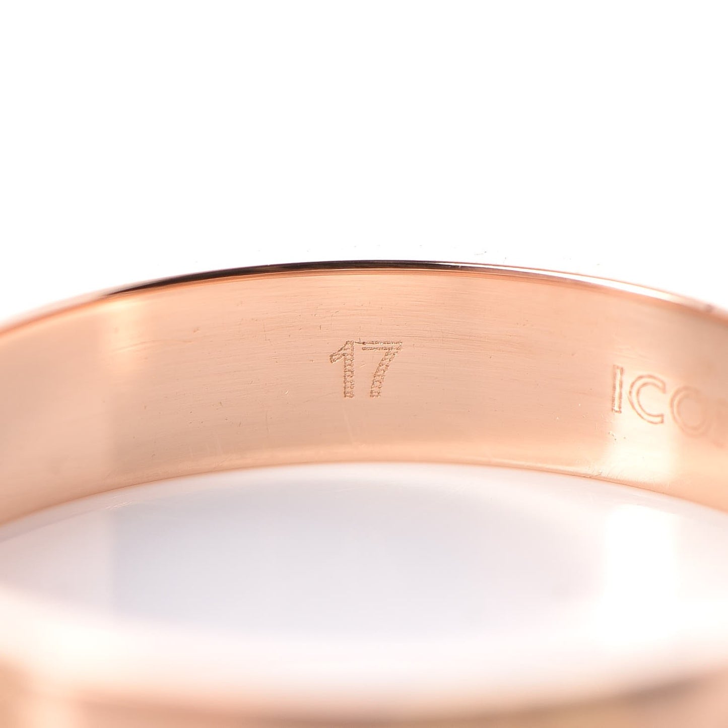 18K Rose Gold 4mm Icon Band Ring 59.5 9