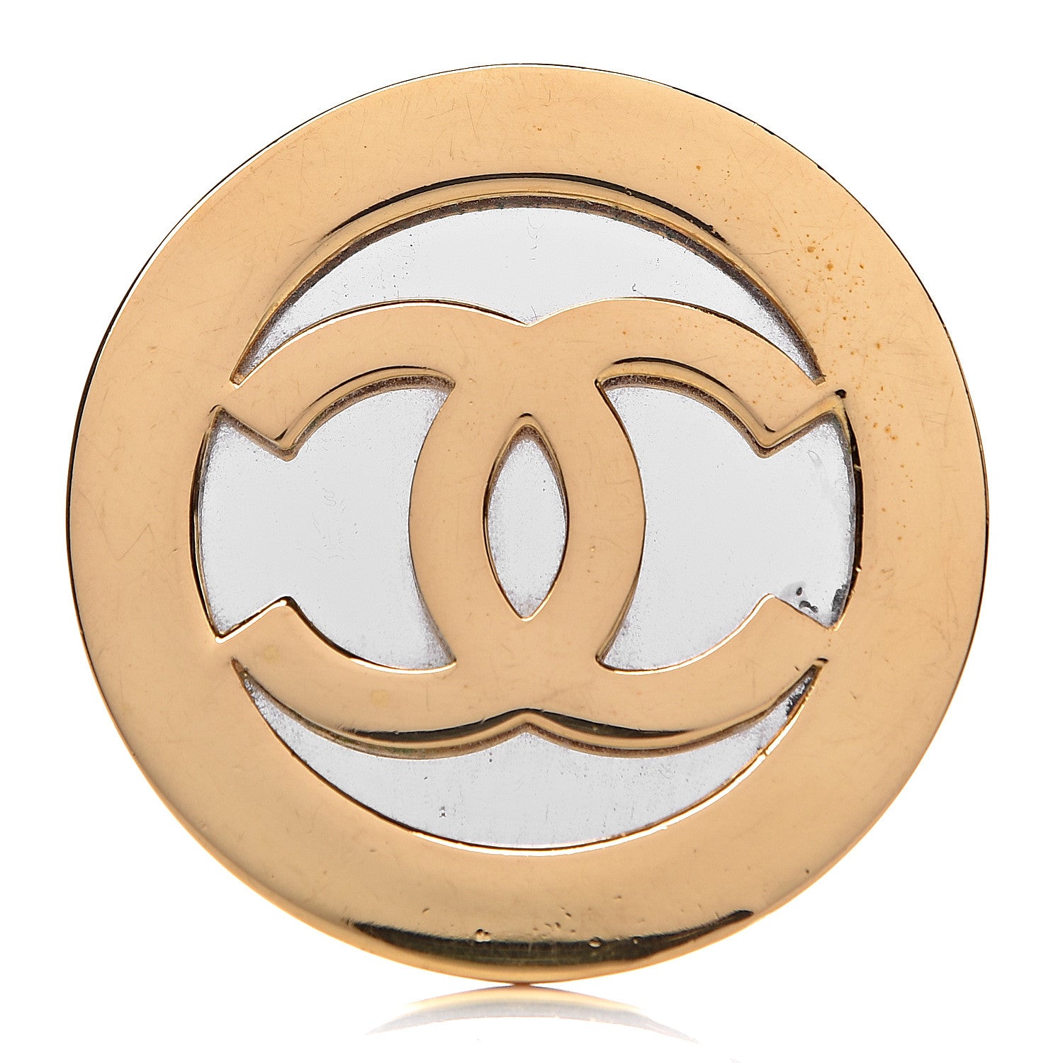 Chanel Large CC Brooch Gold 1 of 4