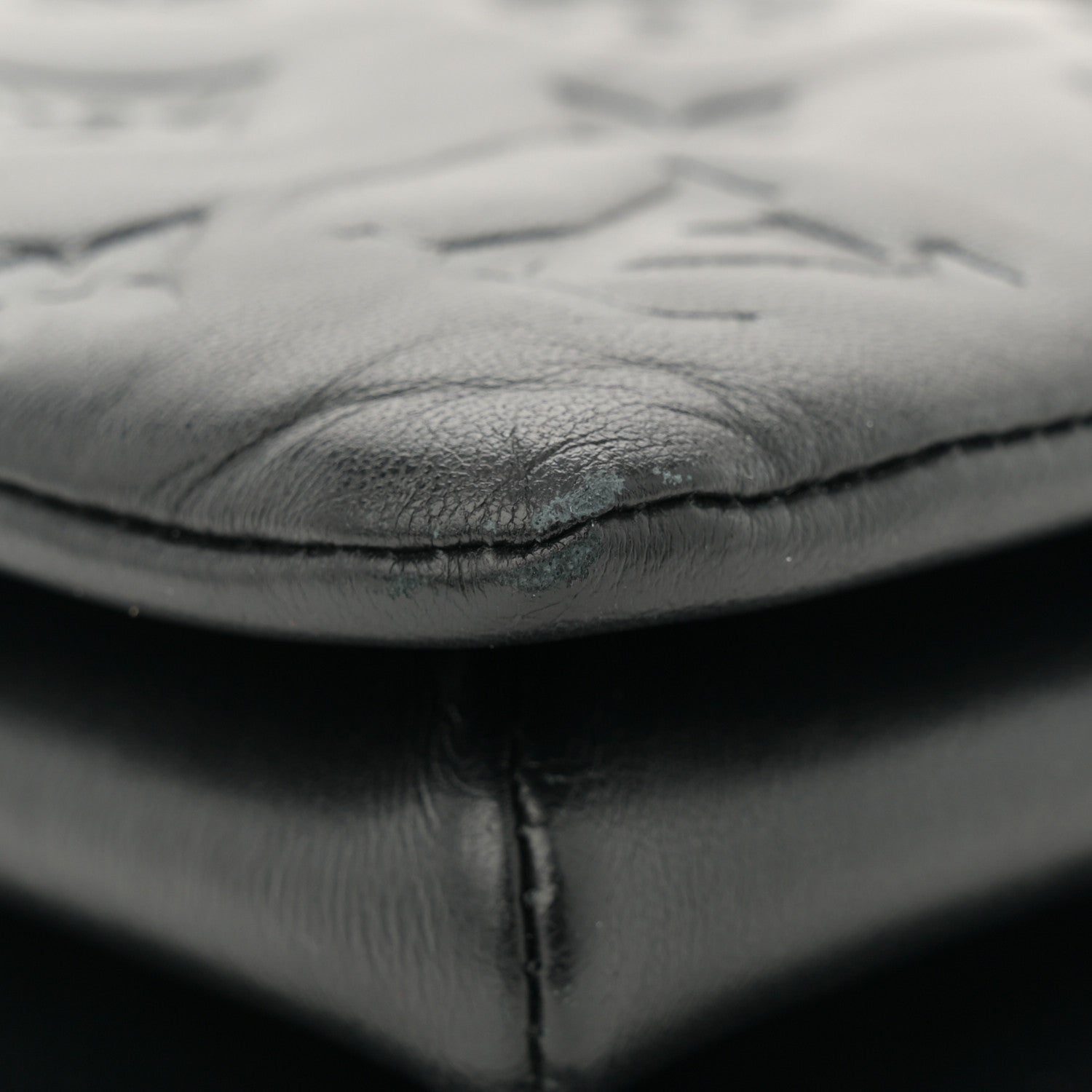 Louis Vuitton Lambskin Embossed Monogram Coussin BB Black 11 of 11