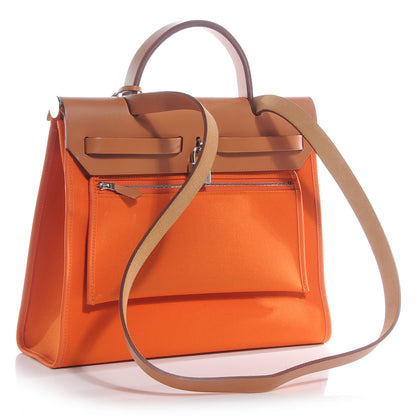 Hermes Toile Herbag Zip PM Orange 3 of 11