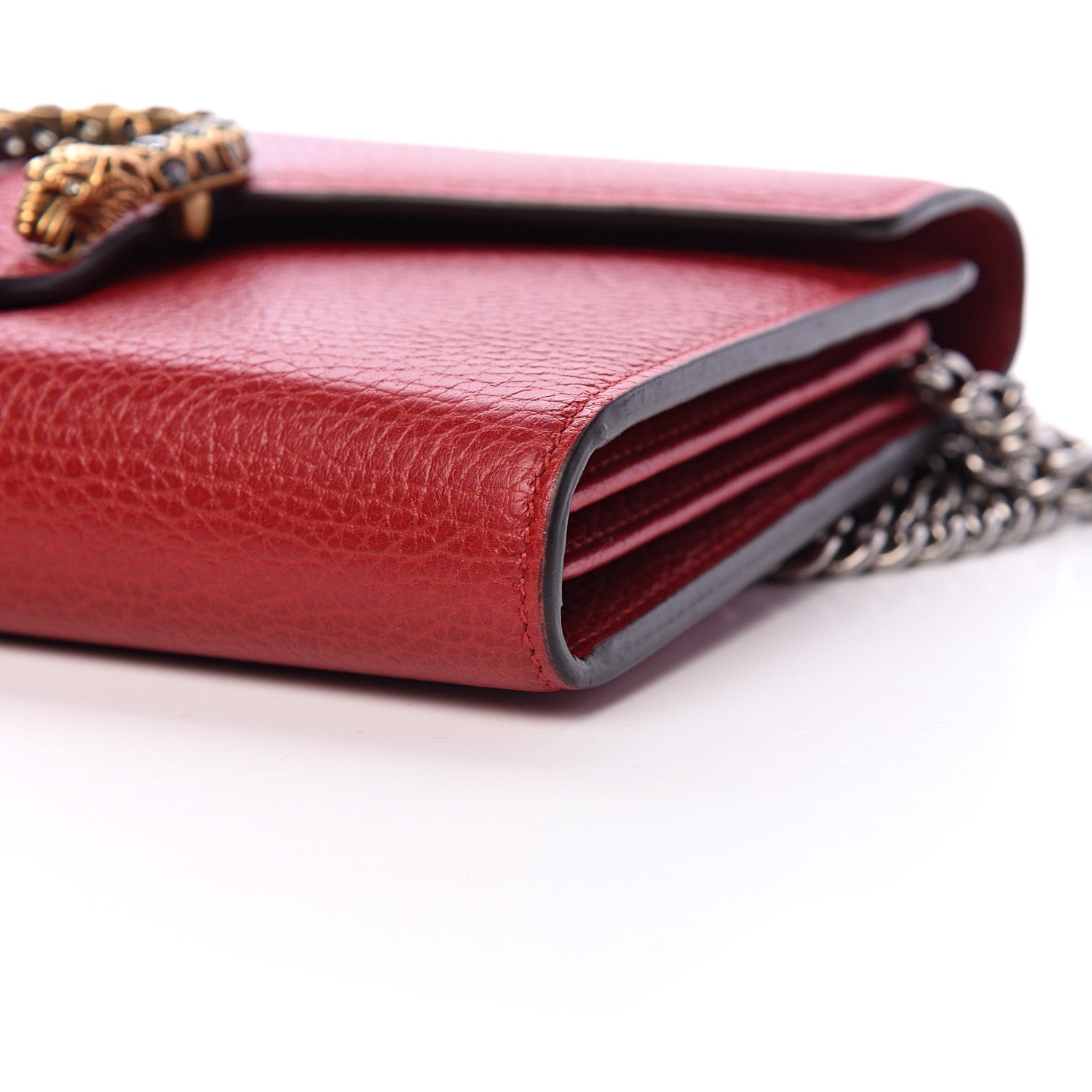 Gucci Calfskin Mini Dionysus Chain Wallet Hibiscus Red 9 of 12