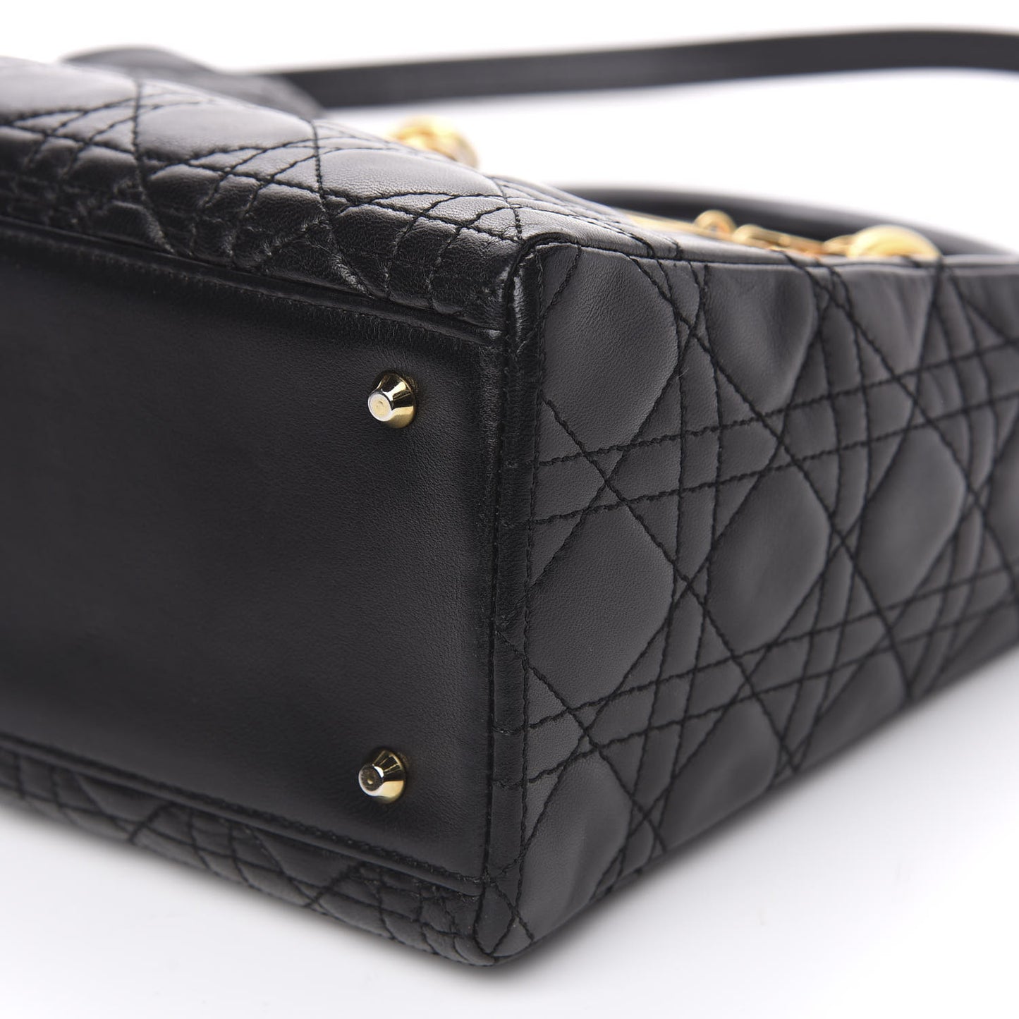 Lambskin Cannage Medium Lady Dior Black