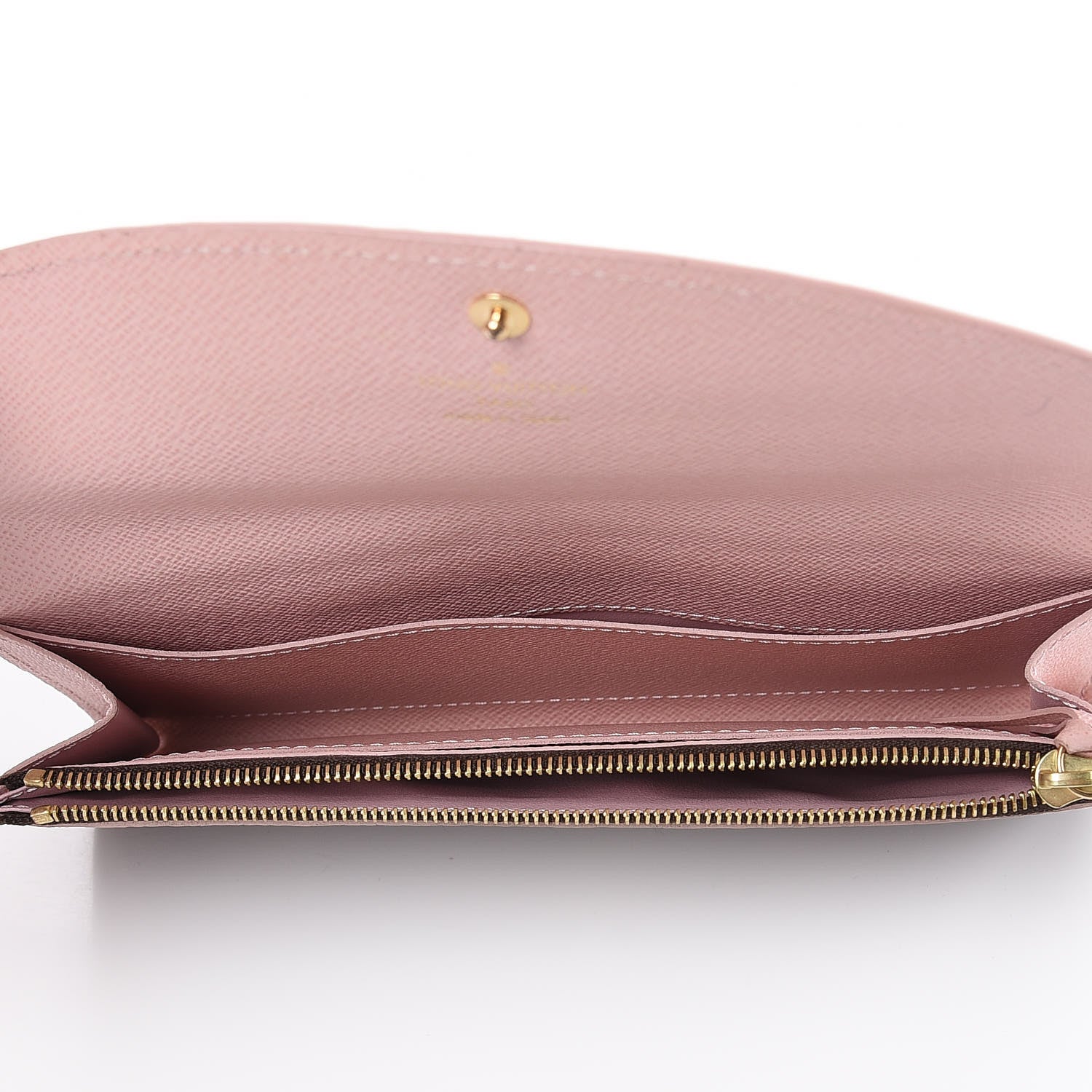 Louis Vuitton Damier Ebene Caissa Wallet Rose Ballerine 5 of 11
