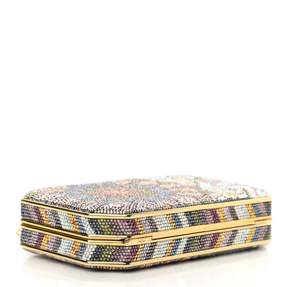 Judith Leiber Swarovski Crystal Minaudiere Clutch Gold Multicolor 5 of 11