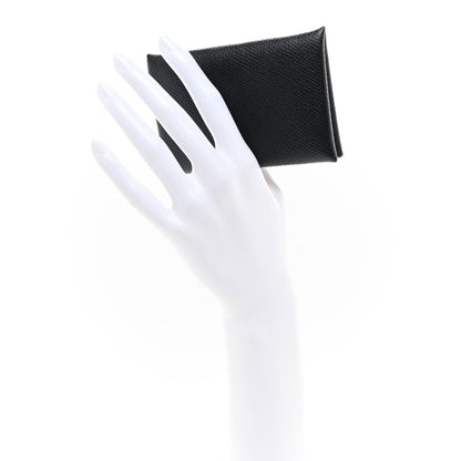 Hermes Epsom Calvi Card Case Black 2 of 8