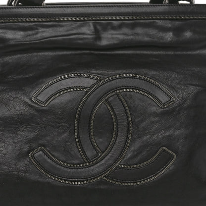 Chanel Lambskin East West Soho Shopper Black 8 of 10