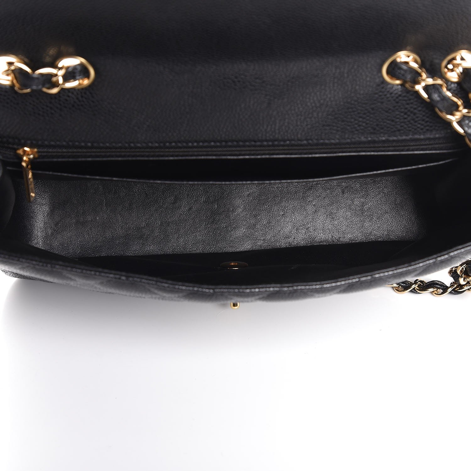 Chanel Caviar Quilted Jumbo Single Flap Black 7 of 9