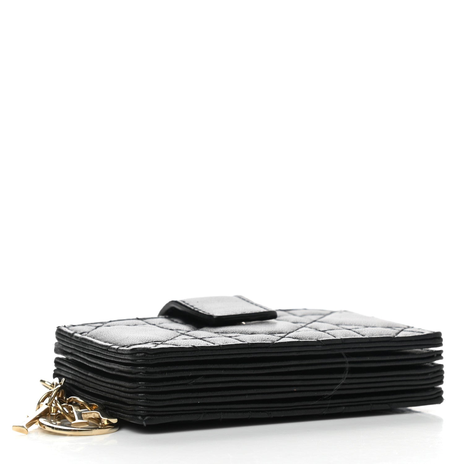 Christian Dior Lambskin Cannage Lady Dior 5-Gusset Card Holder Black 4 of 8