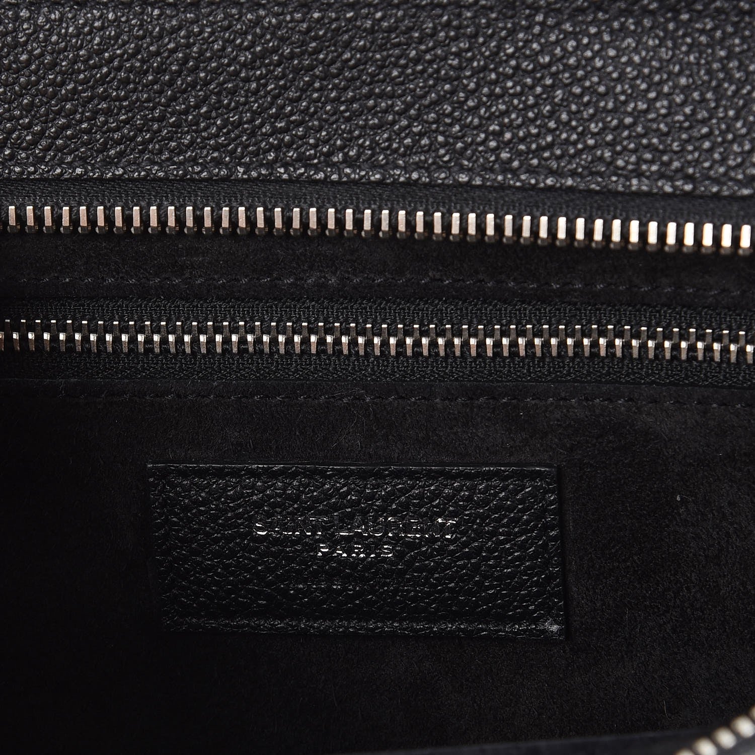 Saint Laurent Grained Calfskin Small Cabas Rive Gauche Black 7 of 12