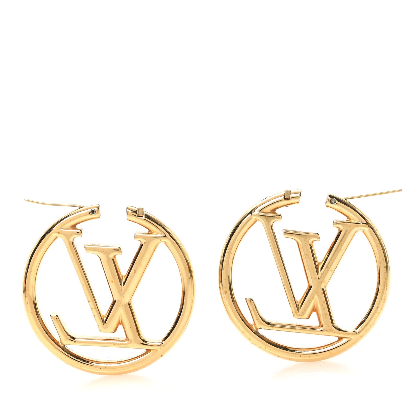 Metal Louise Hoop Earrings Gold