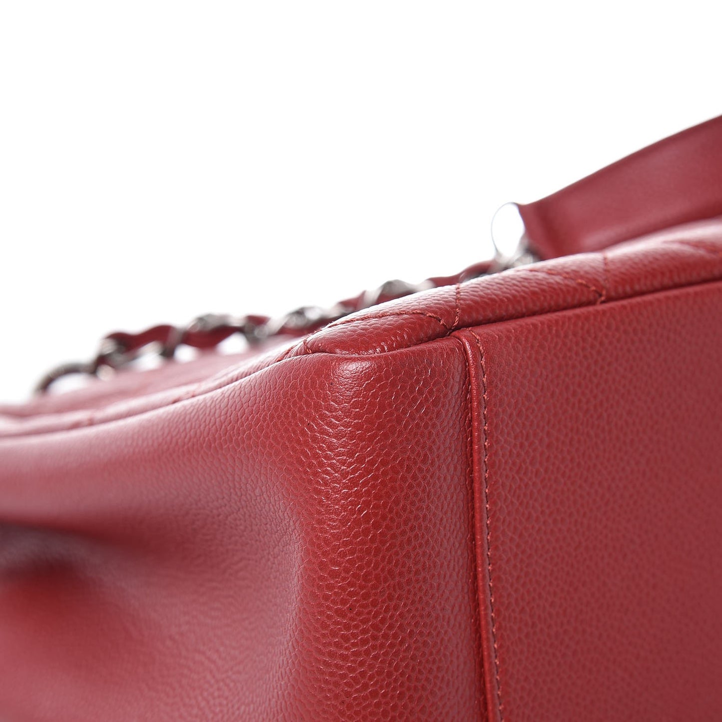 Caviar Quilted Grand Shopping Tote GST Red