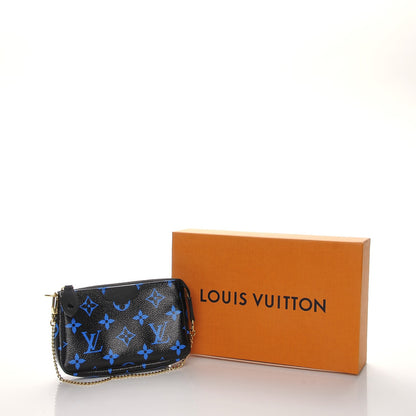 Louis Vuitton Colored Monogram Mini Pochette Accessories Blue Black 8 of 8
