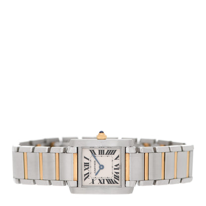 Cartier Stainless Steel 18K Yellow Gold 20mm Tank Francaise Quartz Watch 2 of 4