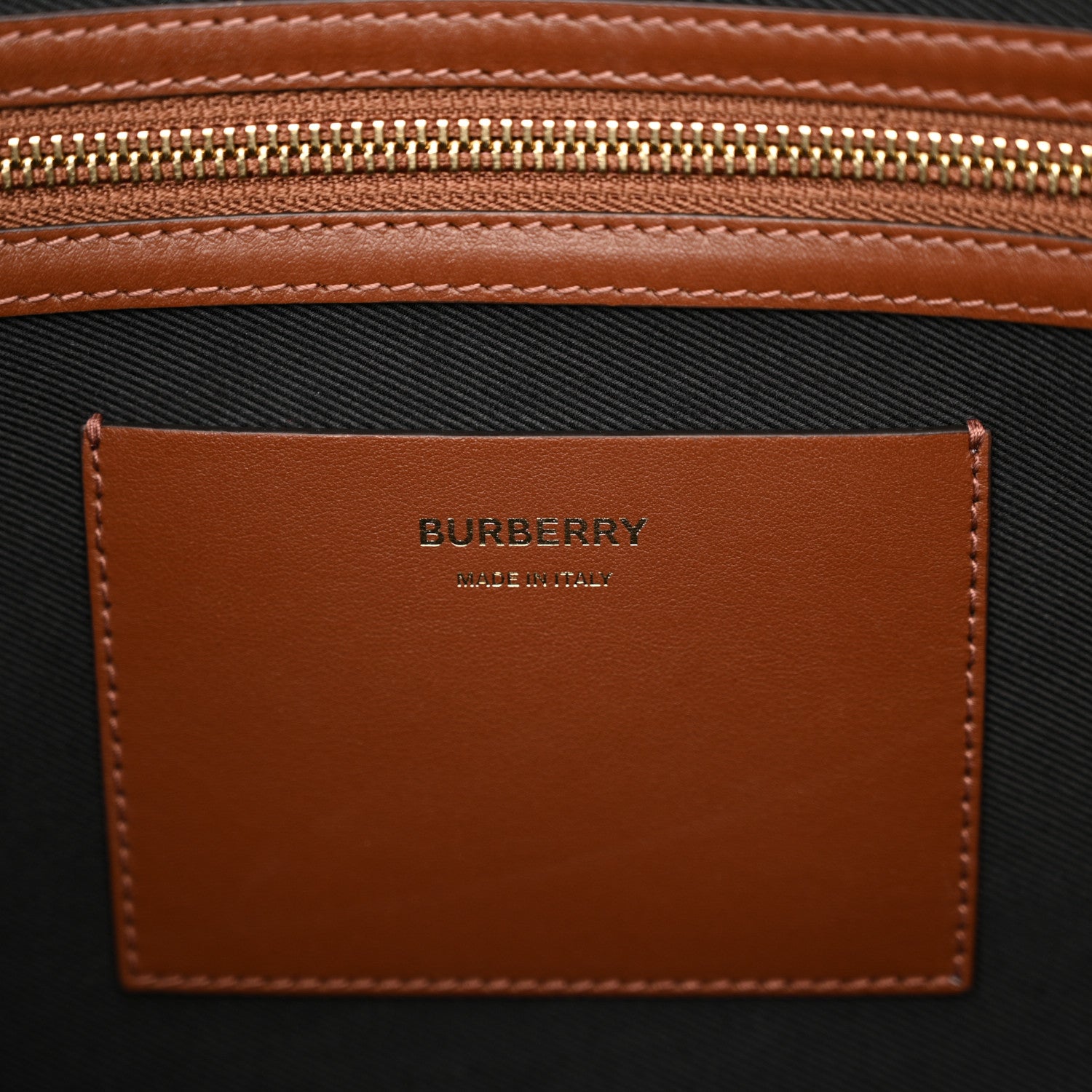 Burberry E-Canvas Check Medium Soft TB Tote Dark Birch Brown 5 of 8