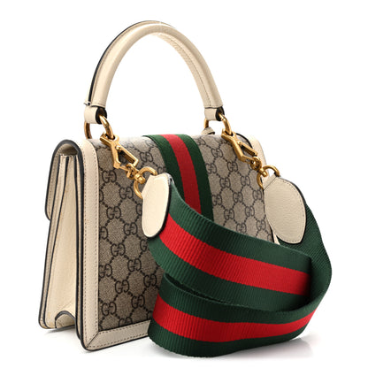 Gucci GG Supreme Monogram Small Queen Margaret Top Handle Bag White 3 of 11