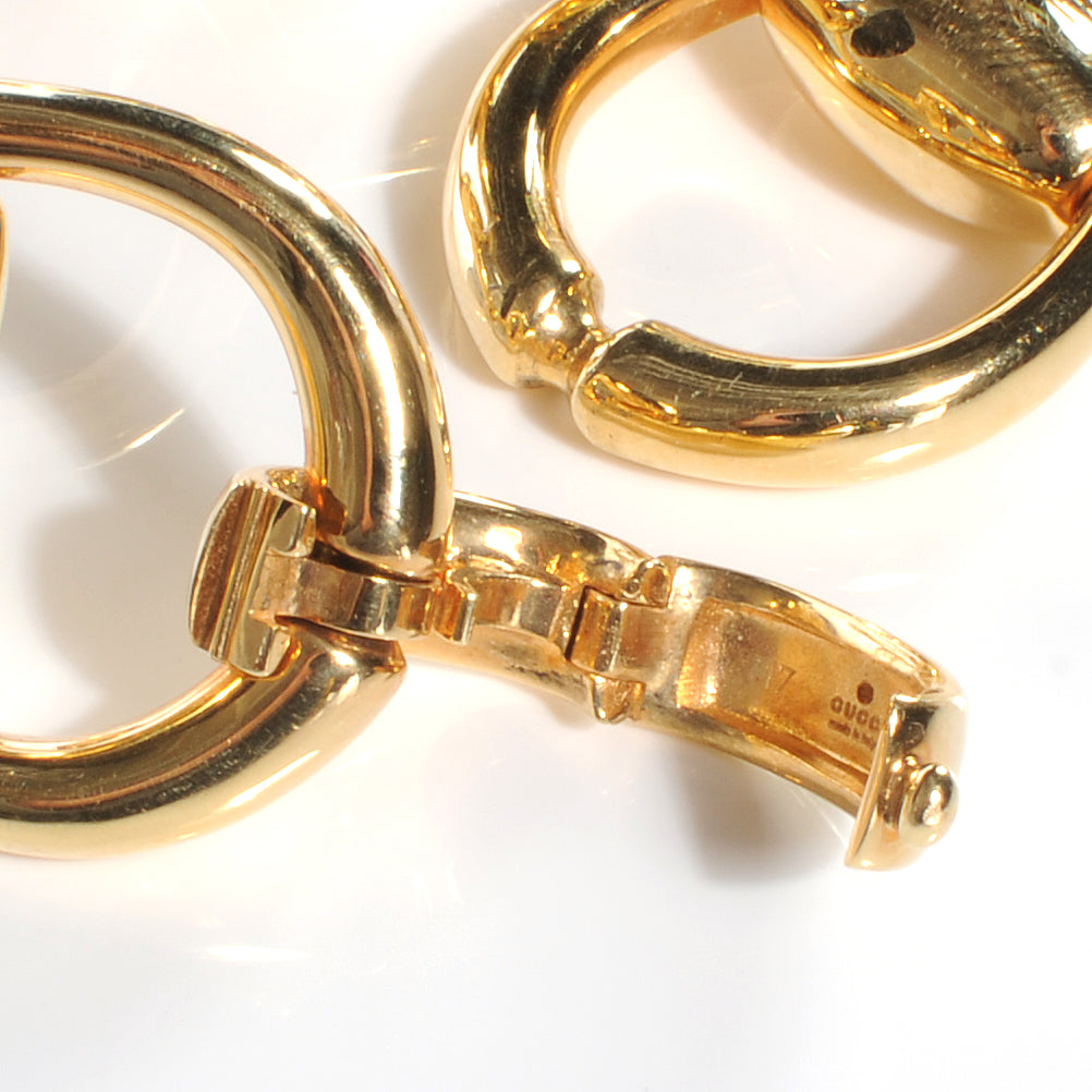18K Yellow Gold Large Horsebit Bracelet