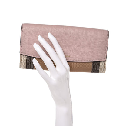 Burberry Calfskin House Check Porter Continental Wallet Pale Orchid 2 of 7