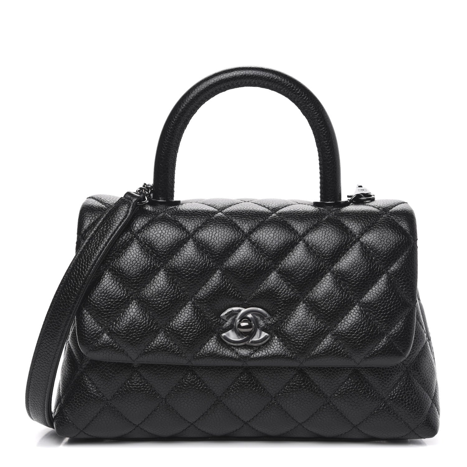 Chanel Caviar Quilted Mini Coco Handle Flap So Black 1 of 11